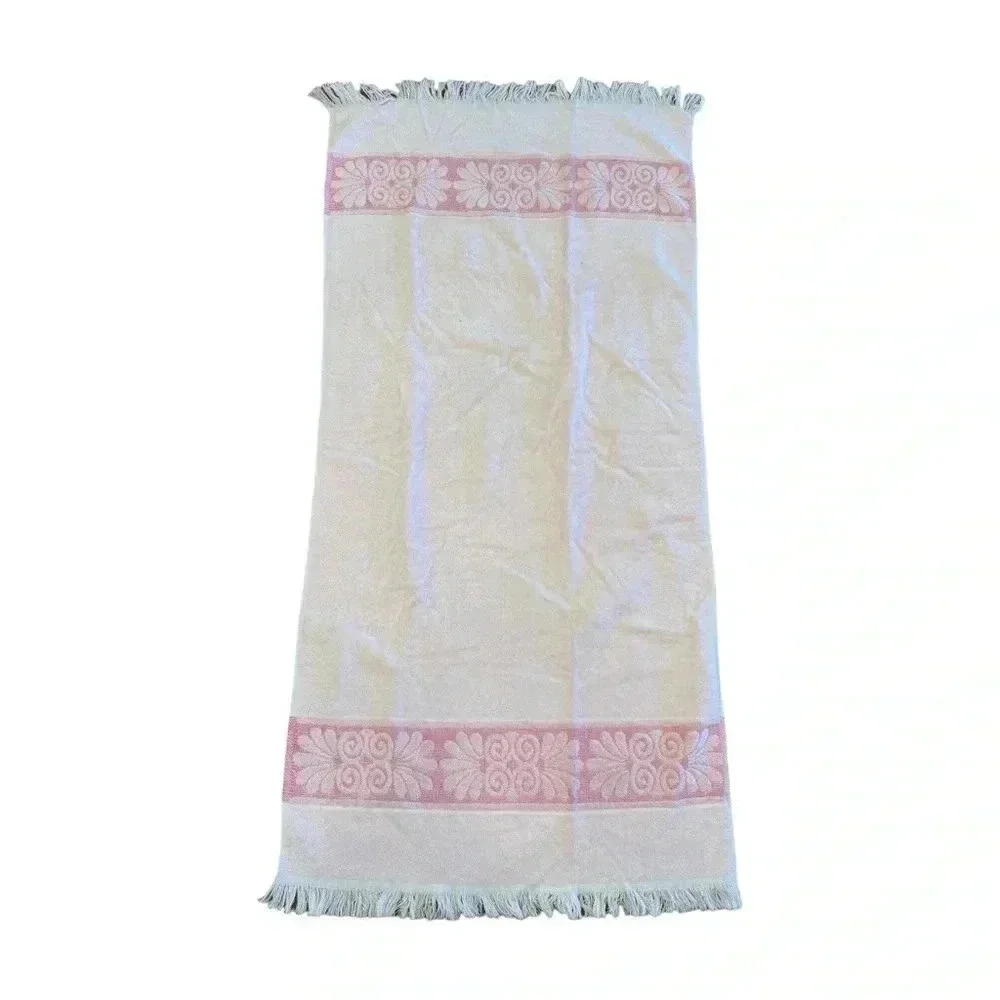 Cannon 1950s-1960s Monticello Pink Bath Towels Set of 6 Vintage Bath Linens - Picture 6 of 8
